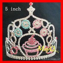Atacado Colorido rhinestone Candy pageant coroas, tamanhos disponíveis